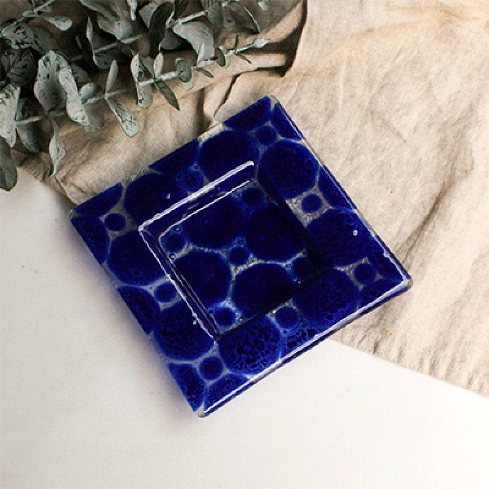 set x 4 braed and butter plates rumi azul