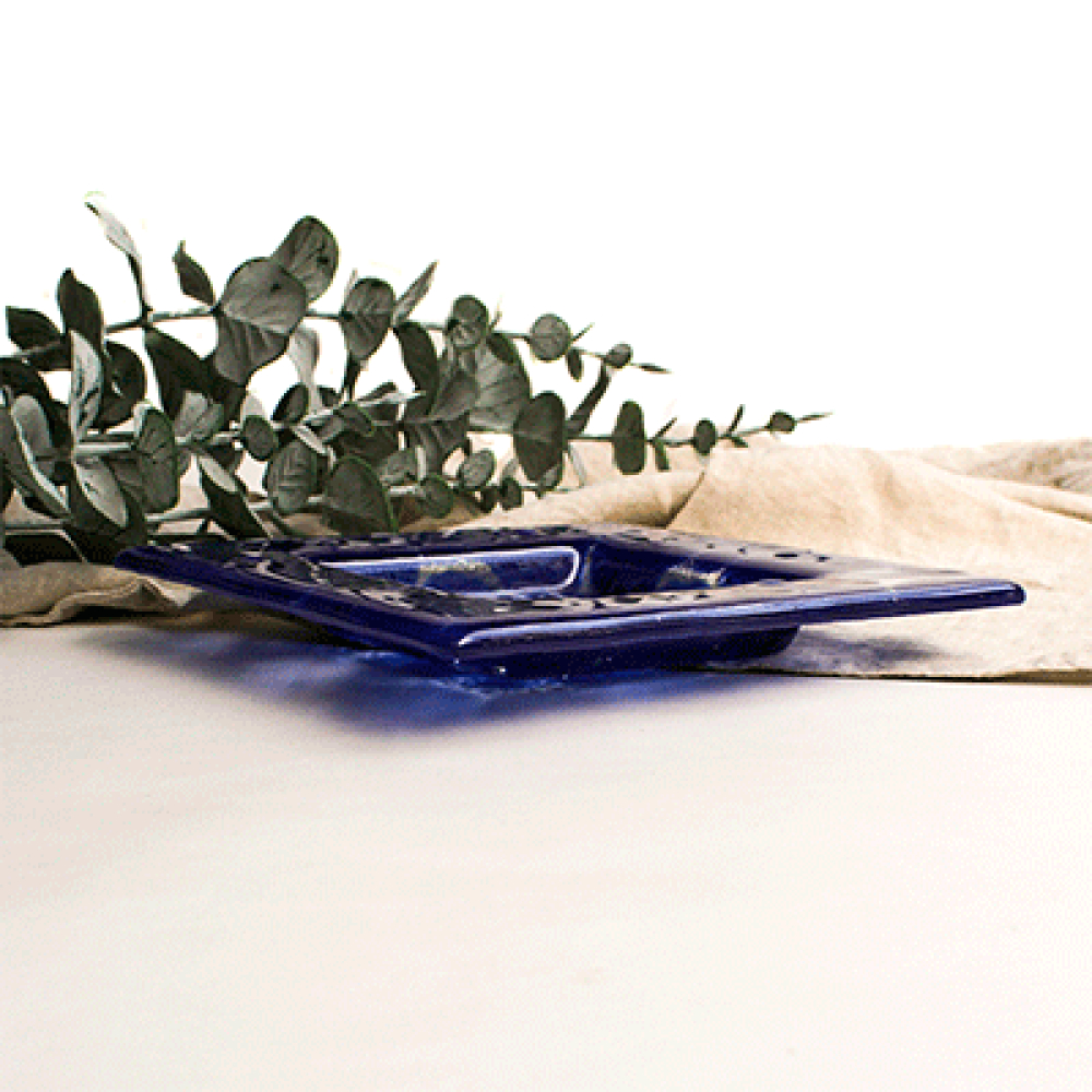 set x 4 braed and butter plates rumi azul