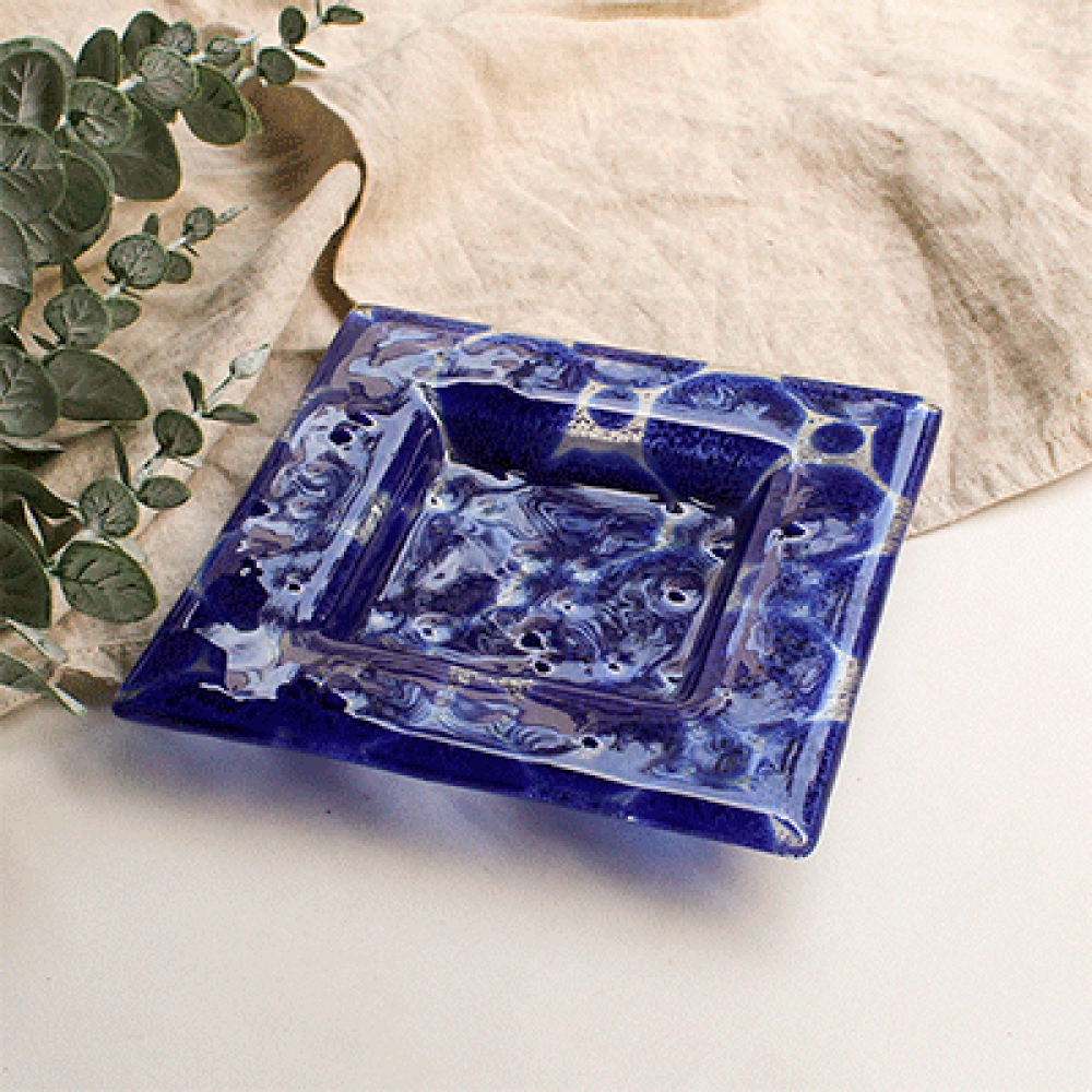 set x 4 braed and butter plates rumi azul