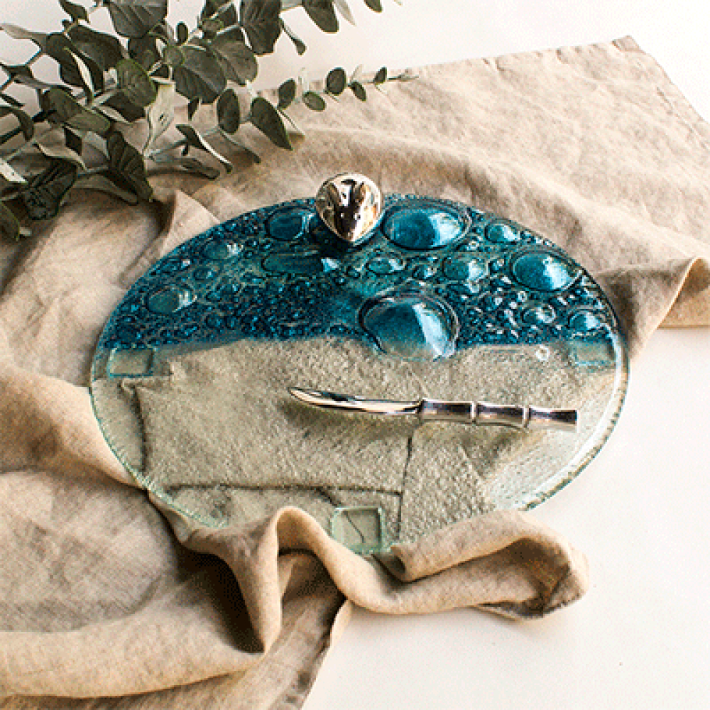 burbuja turquesa serving board