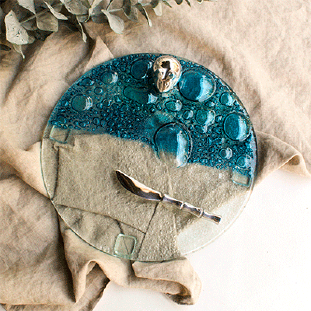 burbuja turquesa serving board