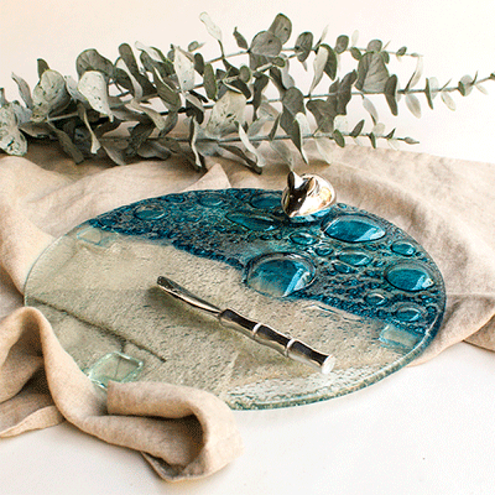 burbuja turquesa serving board