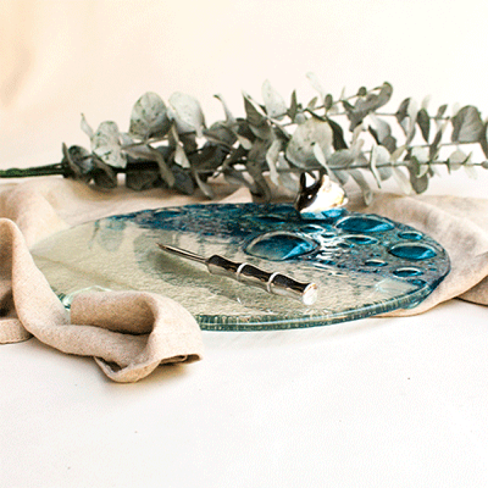 burbuja turquesa serving board