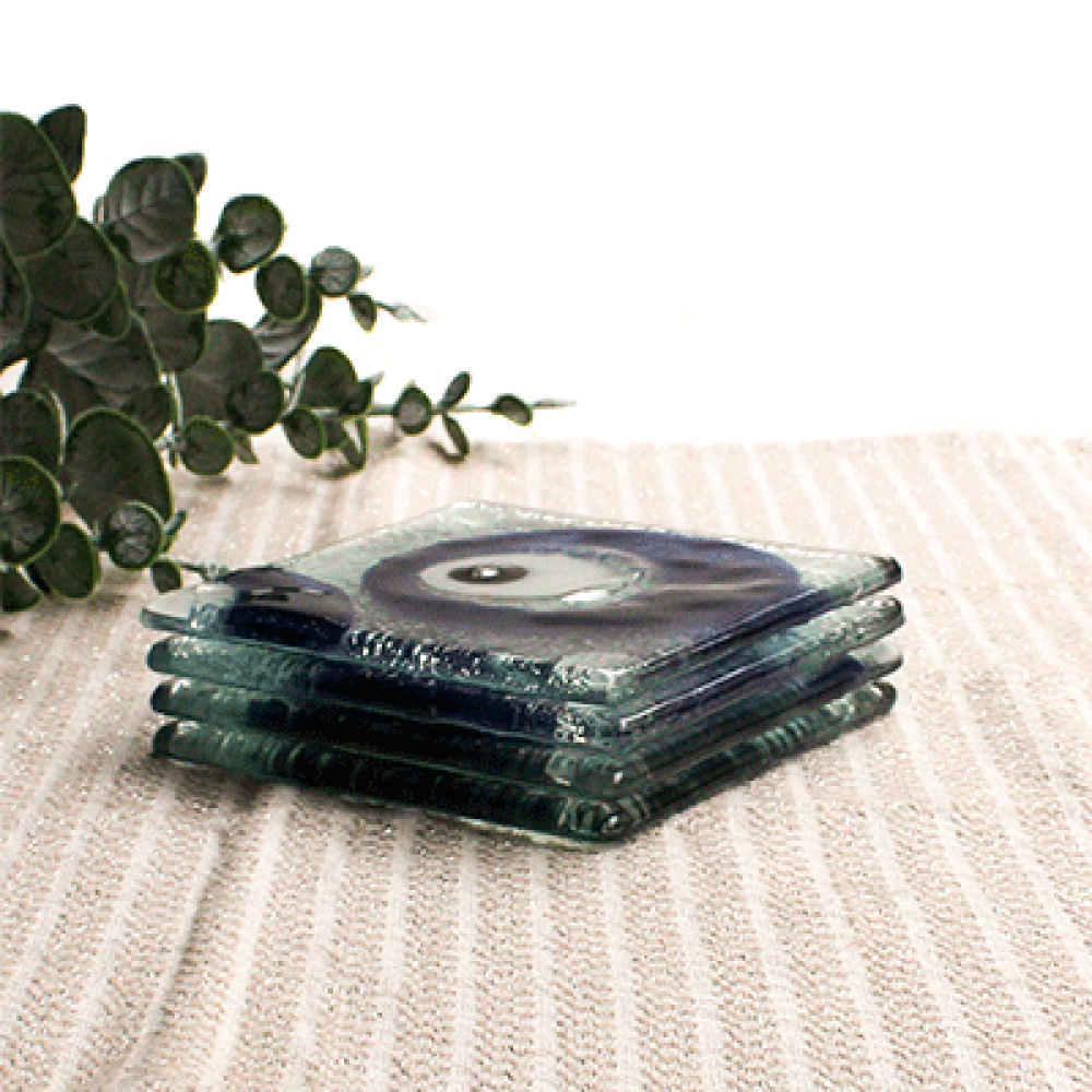 ojo turco azul for 4 coasters