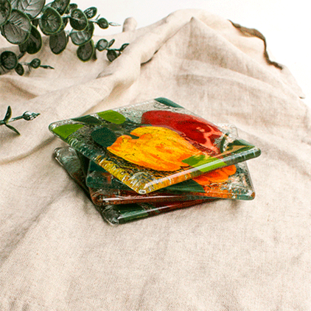 Pimientos for 4 coasters