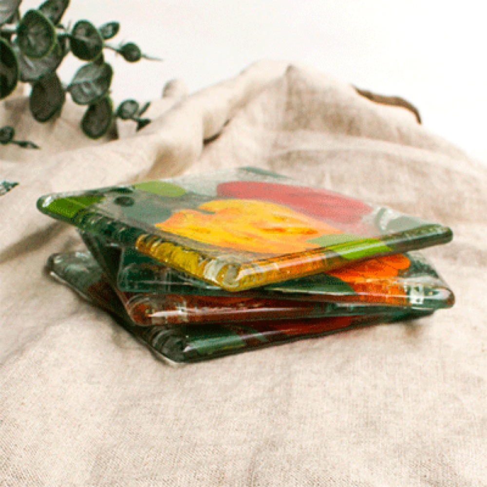 Pimientos for 4 coasters