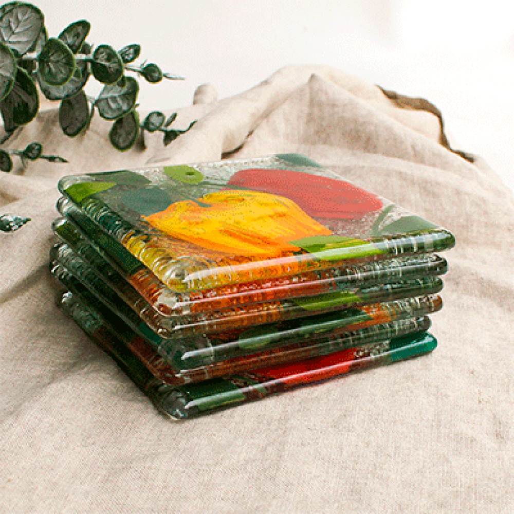 pimientos for 6 coasters