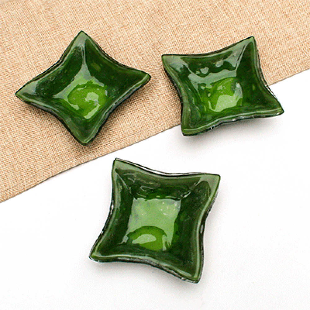 Set of 3 green dipping bowl