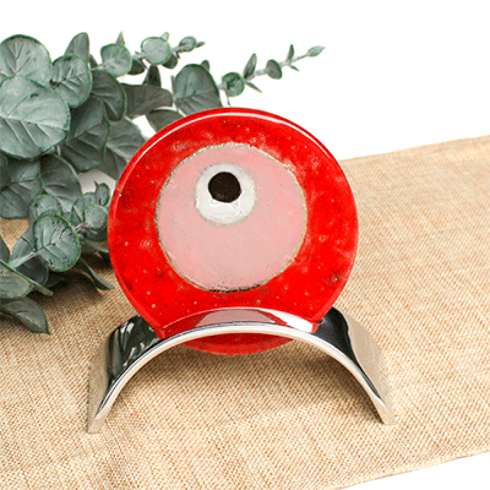 Red turkish eye with base