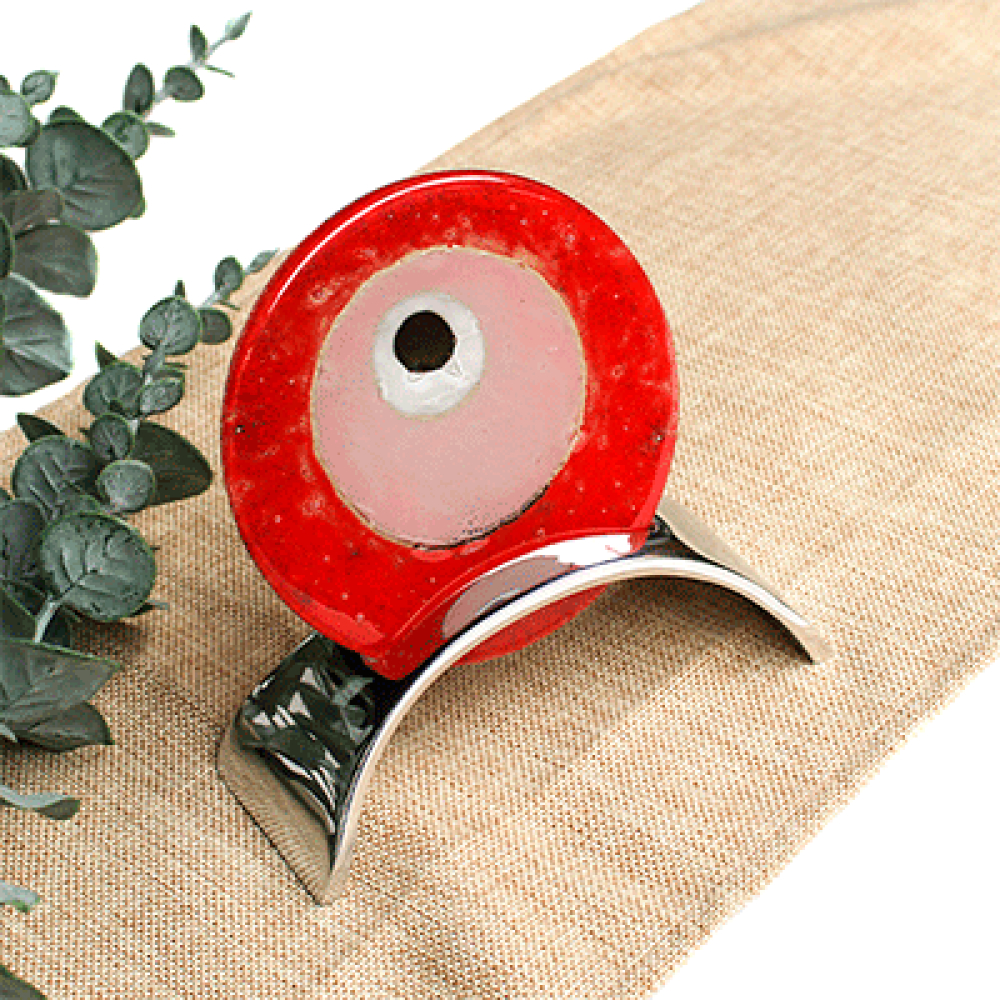 Red turkish eye with base