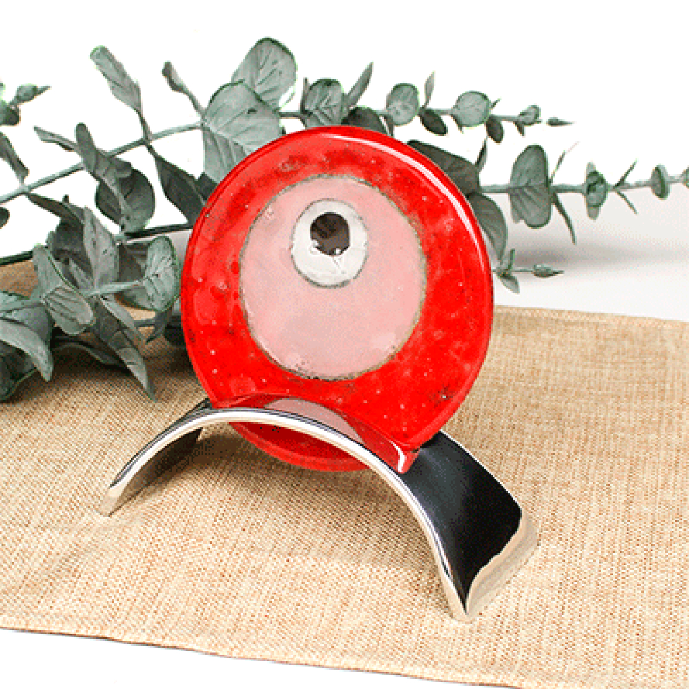 Red turkish eye with base