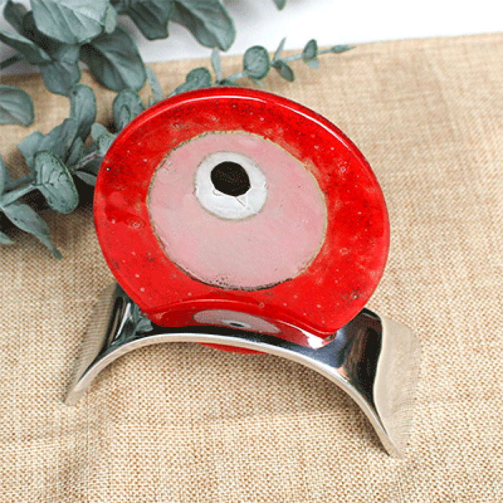 Red turkish eye with base