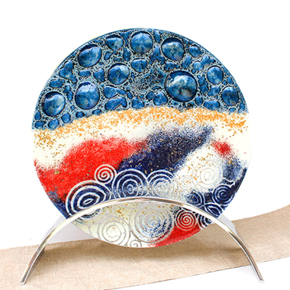 blue bubbles sculpture