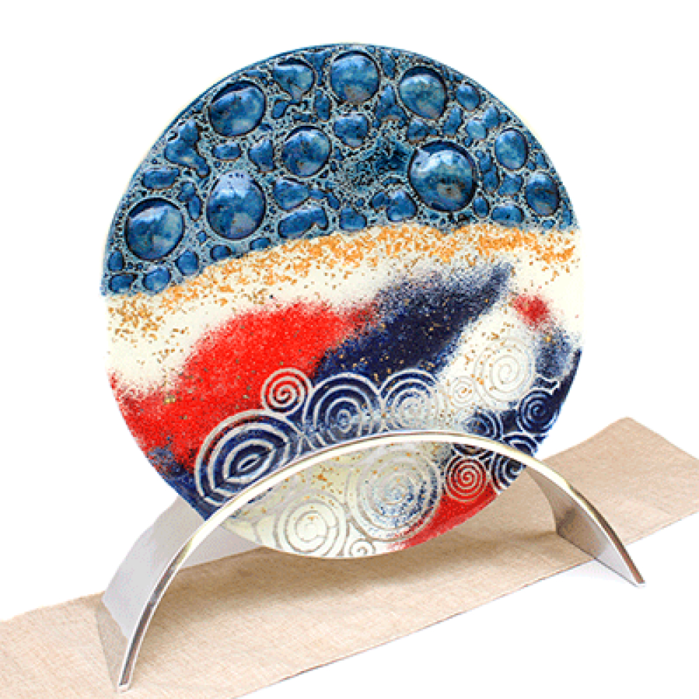 blue bubbles sculpture