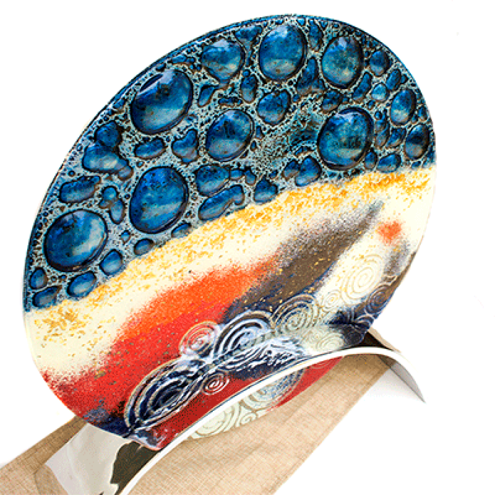 blue bubbles sculpture