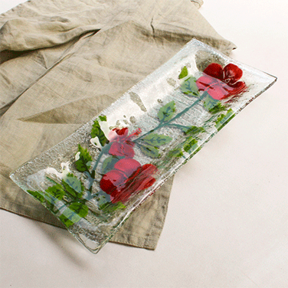 serving platter bambu cucardas