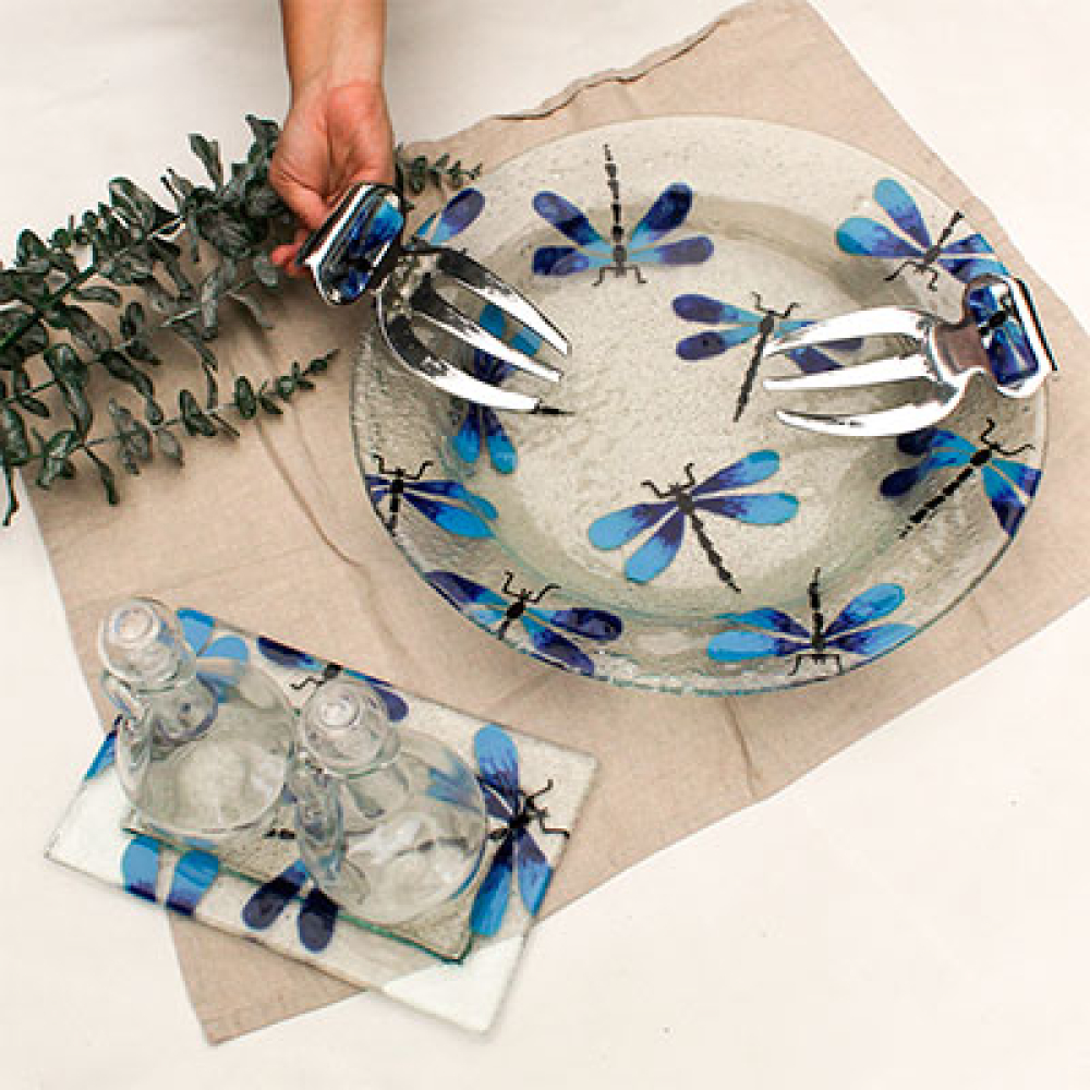 Set salad libélula azul