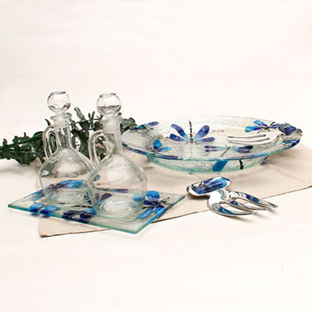 Set salad libélula azul