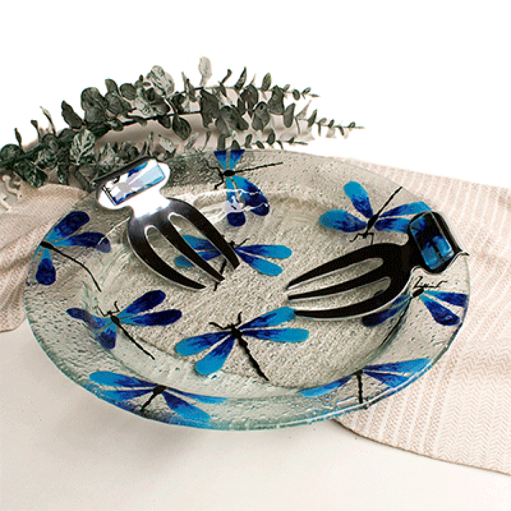 Set salad libélula azul