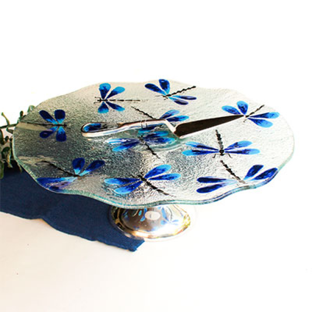 lib&eacute;lulas azules cake holder