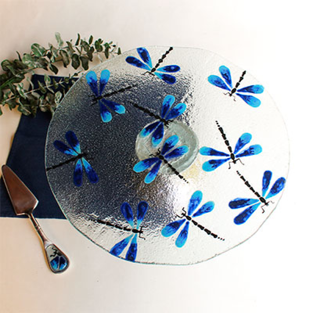 lib&eacute;lulas azules cake holder