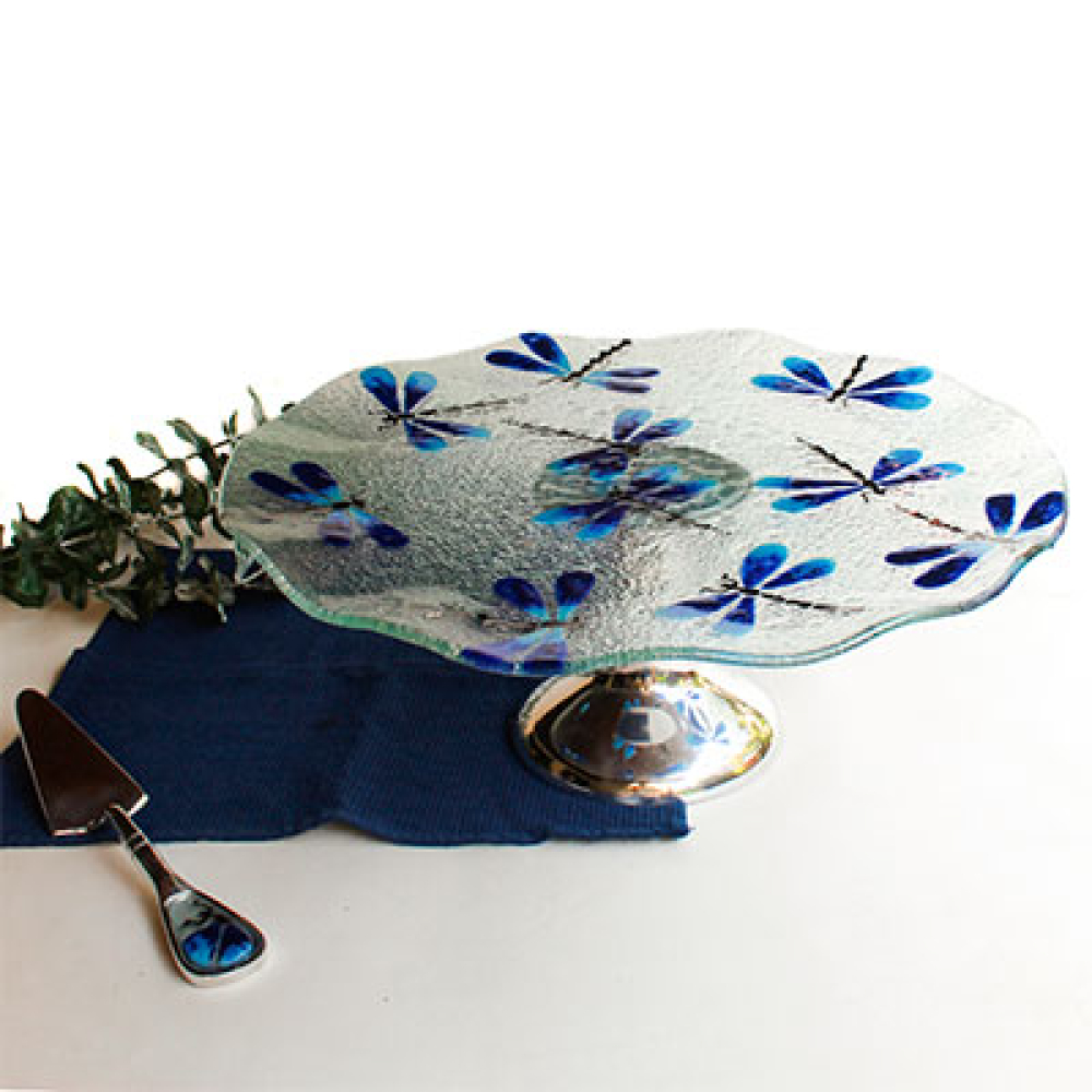 lib&eacute;lulas azules cake holder