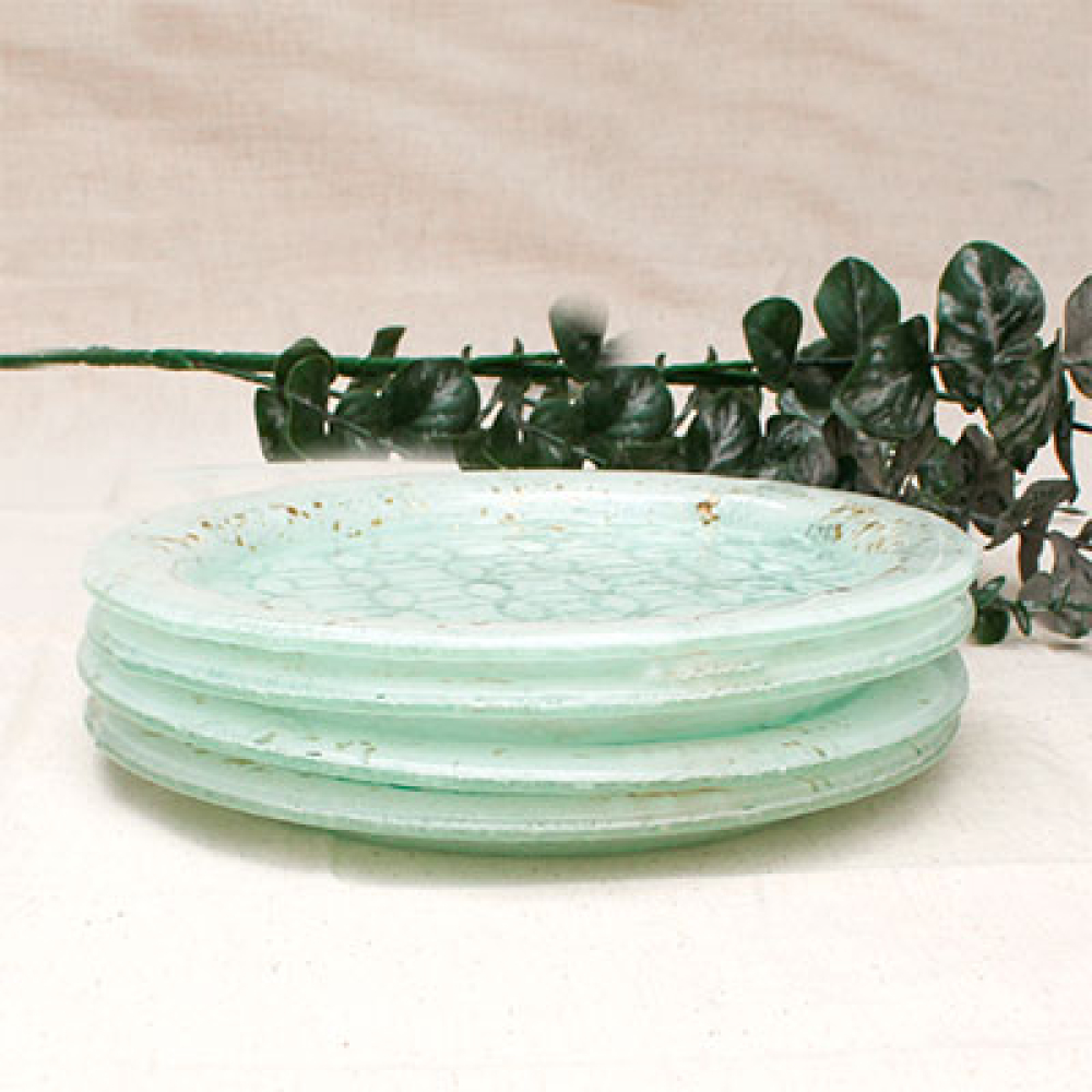 set x 4 circular serving dishes celos&iacute;a