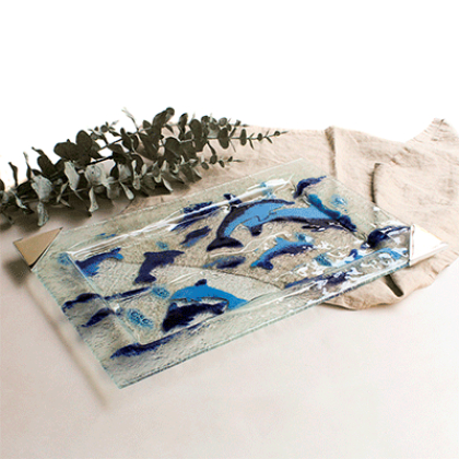 Big serving platter delfines