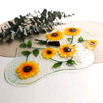 Girasoles irregular serving board