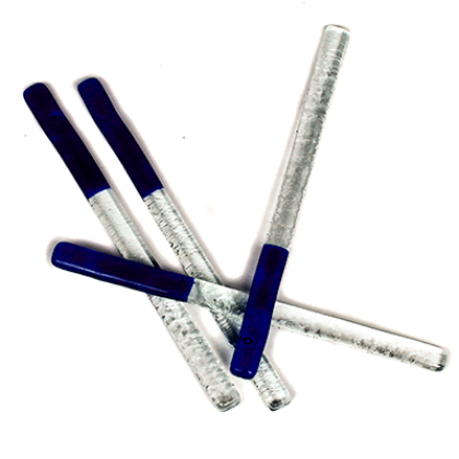 set for 4 blue stirrers